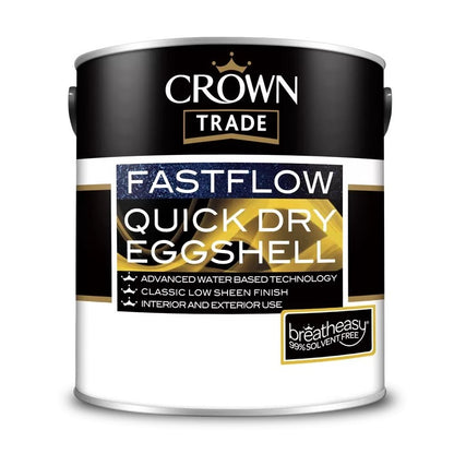 Crown Fastflow Quick Dry Eggshell - Designer Colour Match Paint - S 505-Y 2.5L