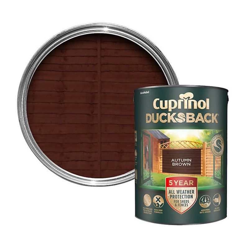 Cuprinol Ducksback Fence & Shed Autumn Brown DCO Decorating