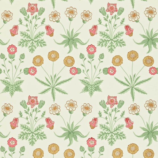Morris & Co Daisy Wallpaper - Willow/Pink Sample