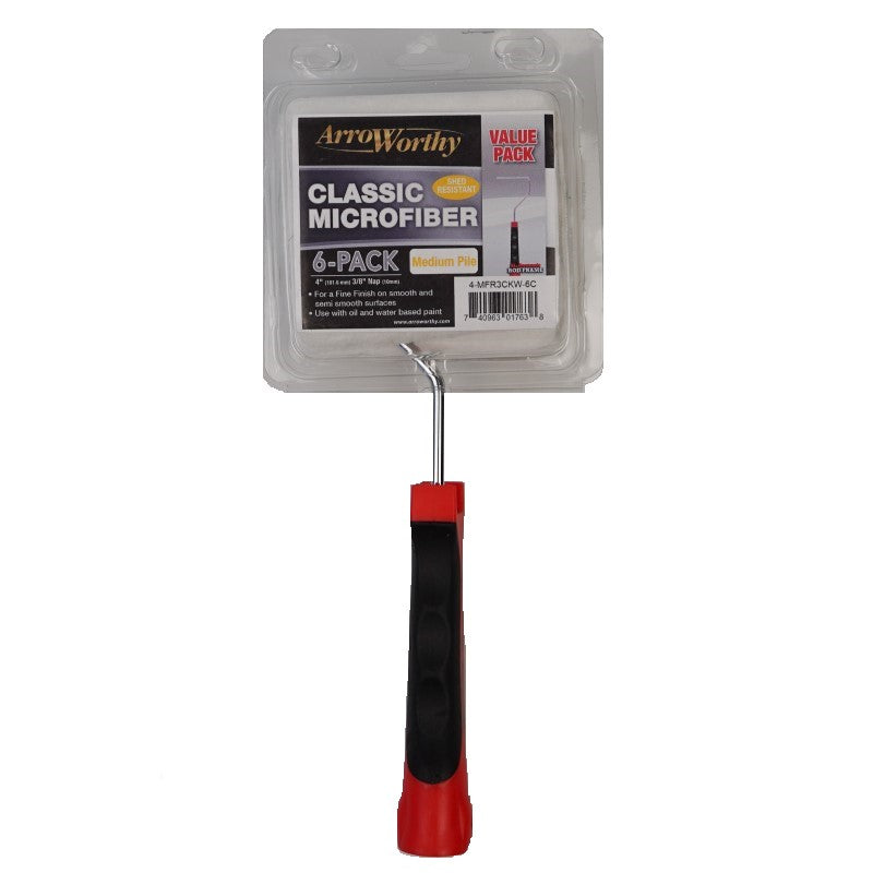 Classic Microfiber 4" Roller Frame & Sleeves Medium Pile