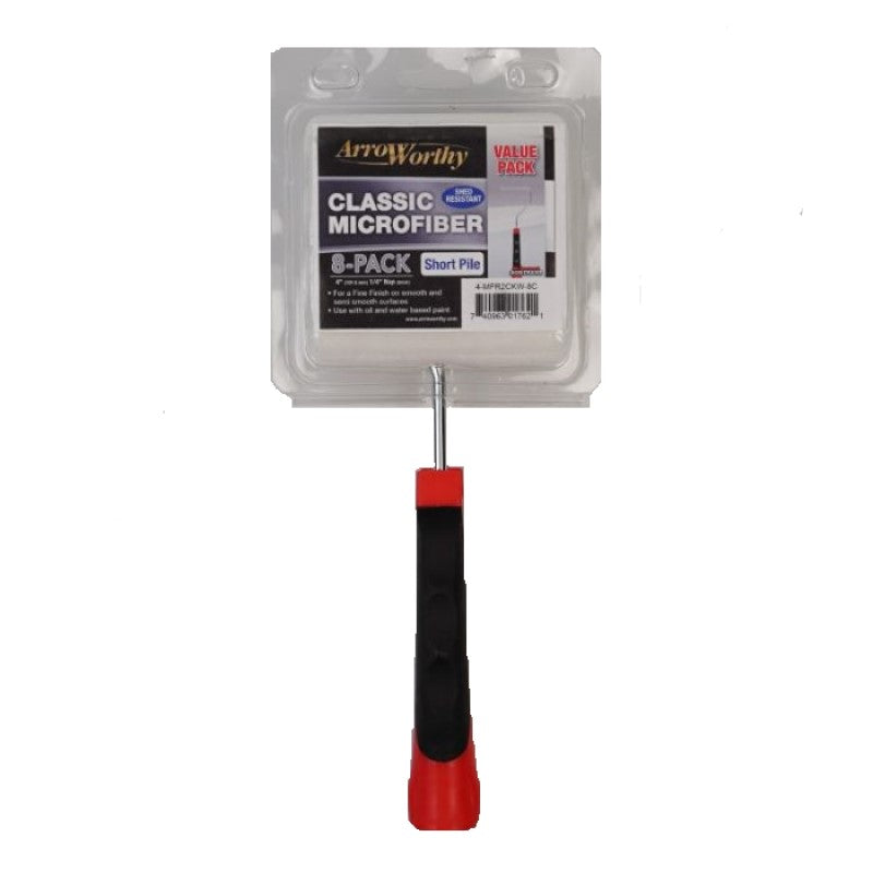 Classic Microfiber 4" Roller Frame & Sleeves Short Pile