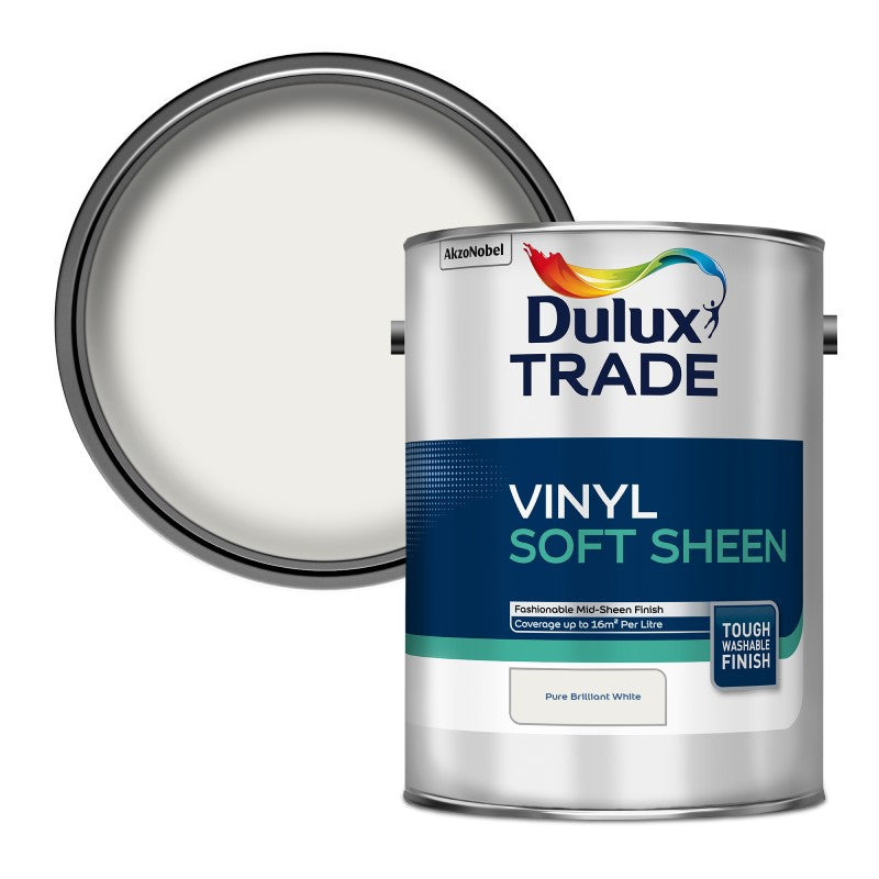 Dulux Trade Vinyl Soft Sheen - Pure Brilliant White | DCO