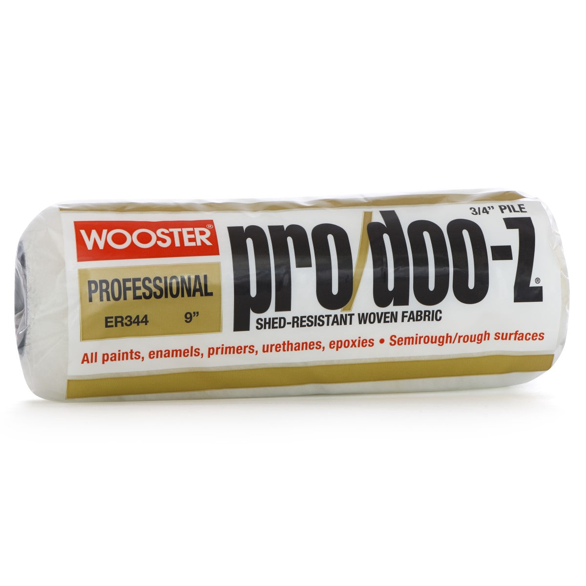 Wooster Brush RR643-9 Pro/Doo-Z Shed Resistant Paint Roller, 1/2 In Nap, 9 In L, Woven Fabric Cover 9 Inch - View #2