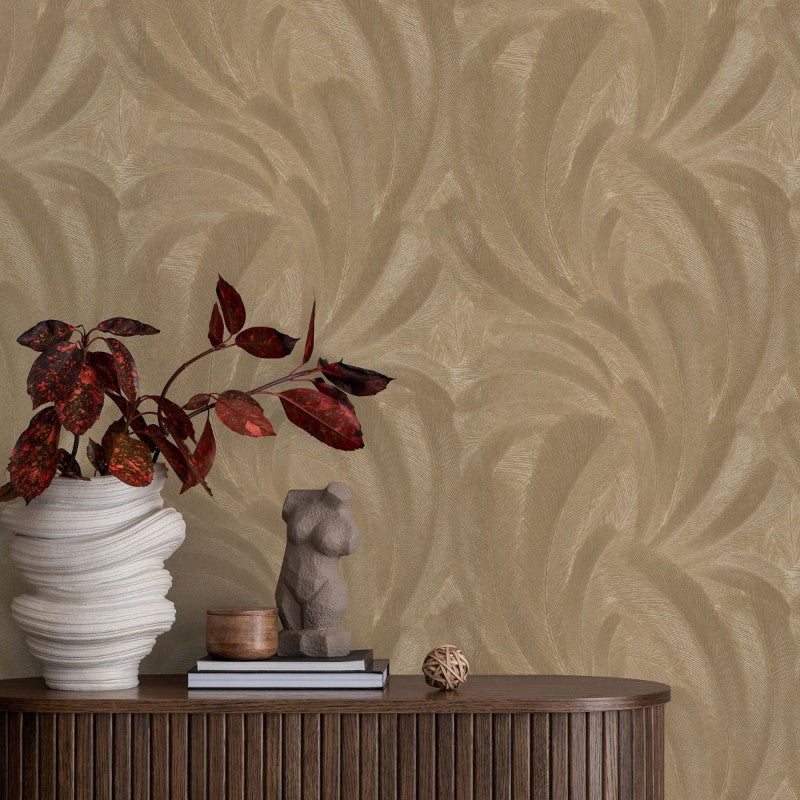 Ploom Vinyl Metallic Leaf Wallpaper