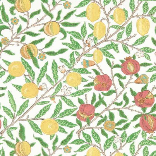 Morris & Co Fruit Wallpaper - Leaf Green/Madder Sample