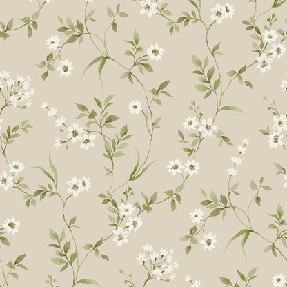 Lila Floral Sprig Wallpaper