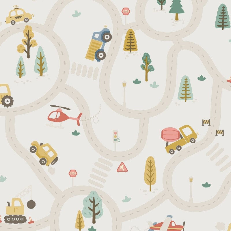 Roundabout Road Wallpaper