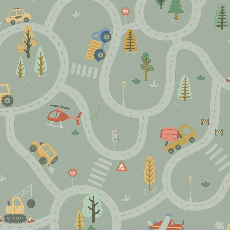 Roundabout Road Wallpaper