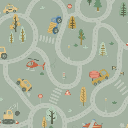 Roundabout Road Wallpaper