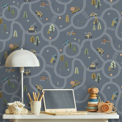 Roundabout Road Wallpaper