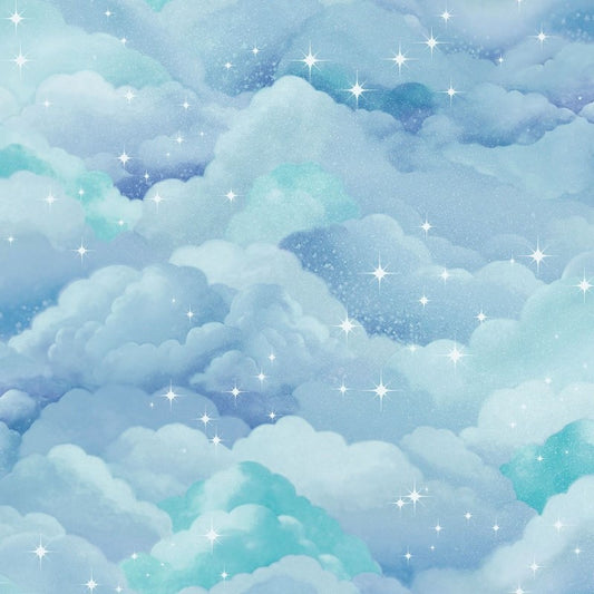 Dreamland Cloud Wallpaper - Aqua Sample