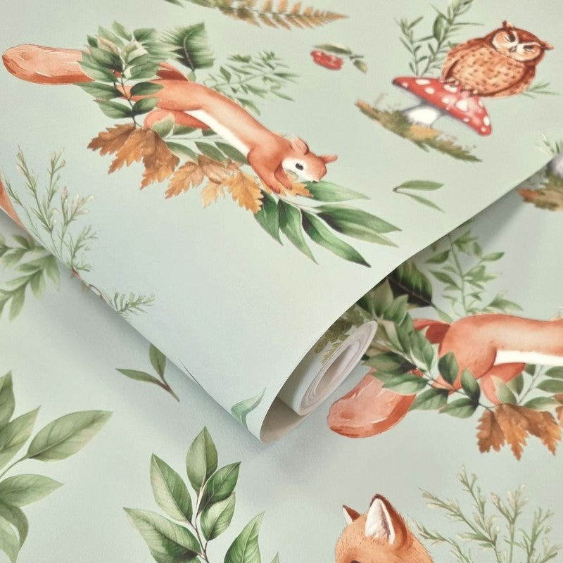 Forest Friends Woodland Wallpaper