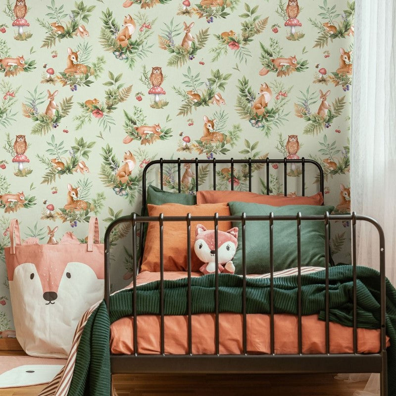 Forest Friends Woodland Wallpaper