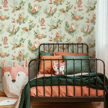 Forest Friends Woodland Wallpaper