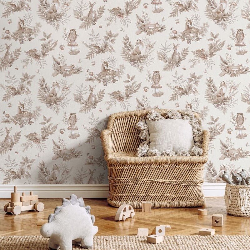 Forest Friends Woodland Wallpaper