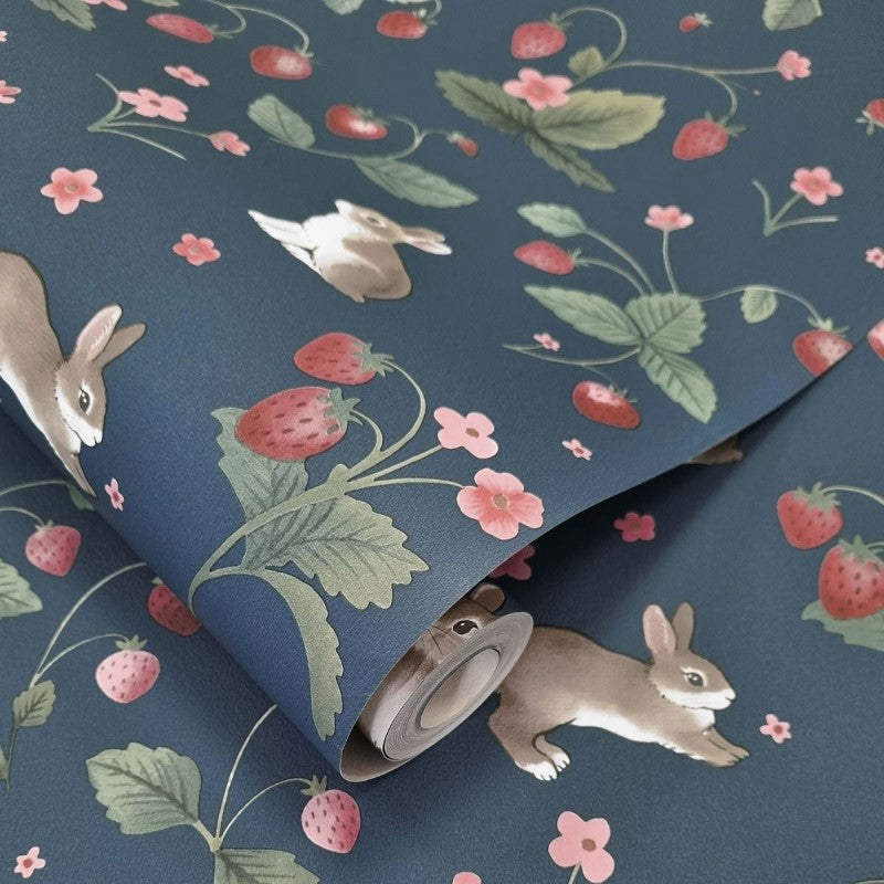 Bunnies & Berries Wallpaper