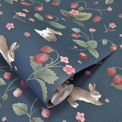 Bunnies & Berries Wallpaper