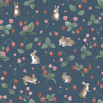 Bunnies & Berries Wallpaper
