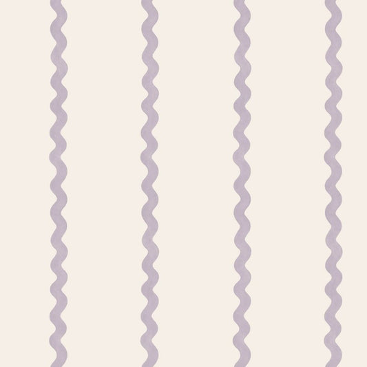 Do The Wiggle Stripe Wallpaper - Lilac Sample