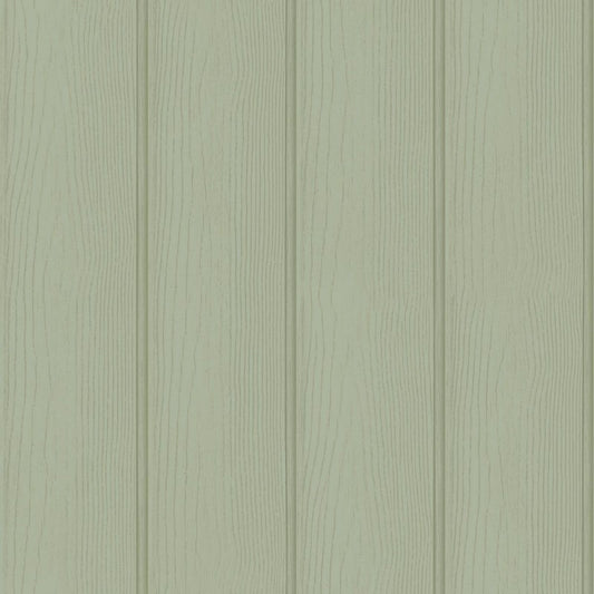 Tongue & Groove Panelled Wallpaper - Sage Sample