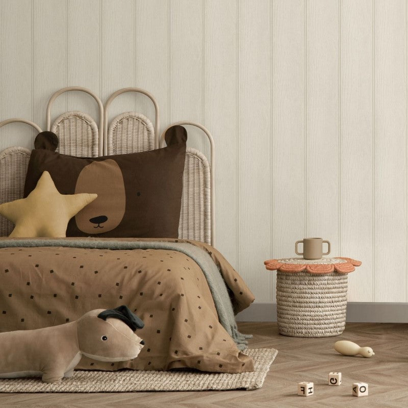 Tongue & Groove Panelled Wallpaper