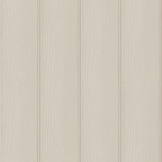 Tongue & Groove Panelled Wallpaper - Beige Sample