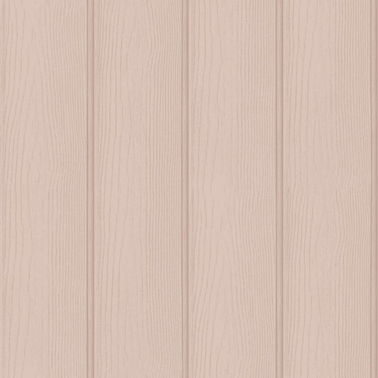 Tongue & Groove Panelled Wallpaper - Pink Sample
