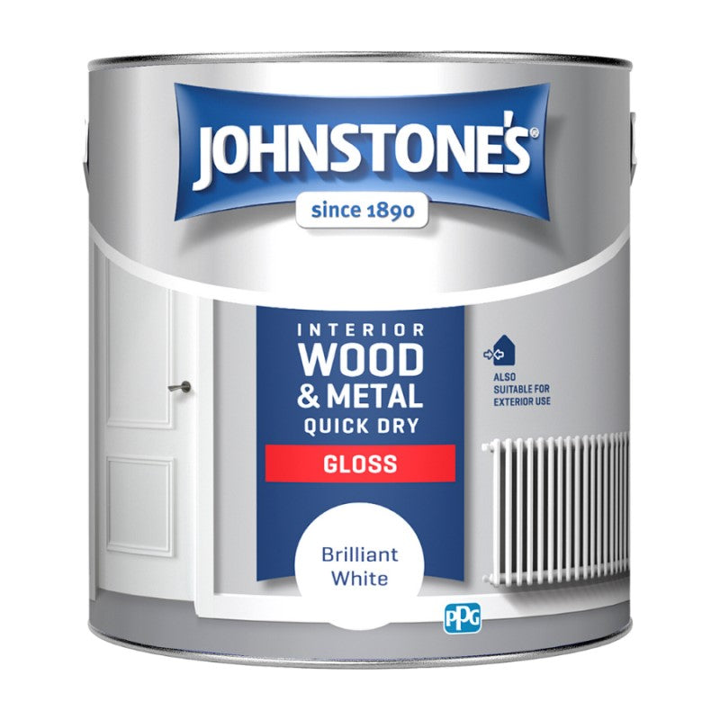 Johnstone's Interior Wood & Metal Quick Dry Gloss Brilliant White