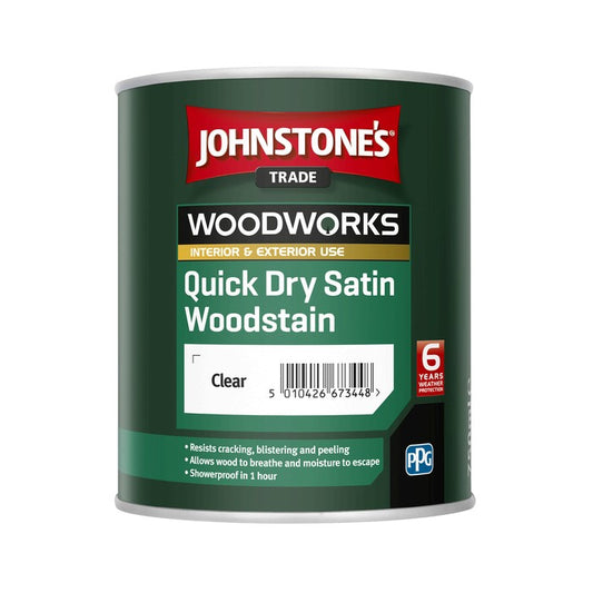 Johnstone's Trade Woodworks Quick Dry Satin Woodstain