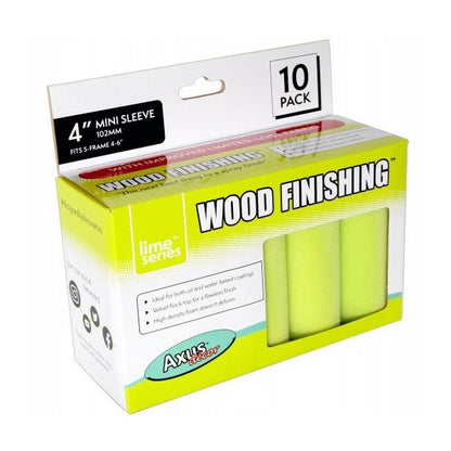 Axus Lime Series Wood Finishing Mini Roller Sleeves 4"