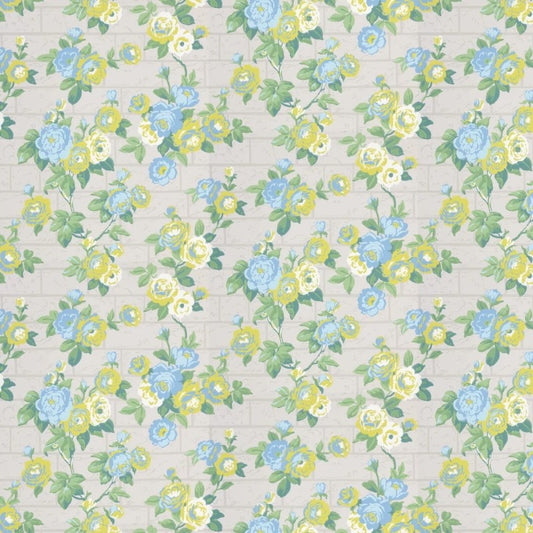 Little Greene Rose Garden Wallpaper Sample - French Grey