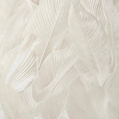 Gianni Leaf Metallic Textured Wallpaper