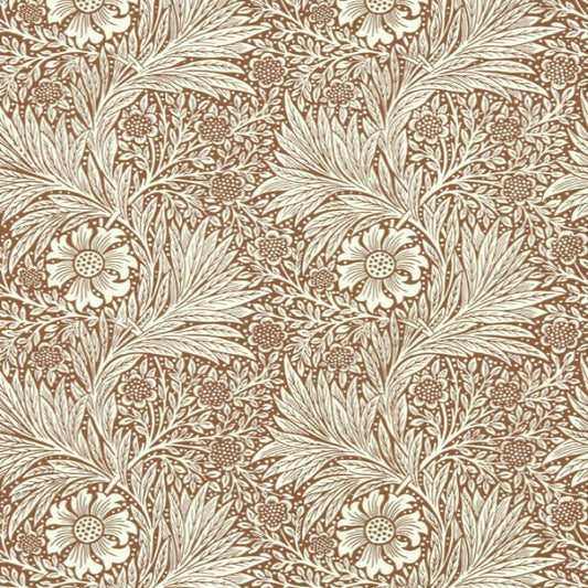 Morris & Co Marigold Wallpaper - Chocolate/Cream Sample