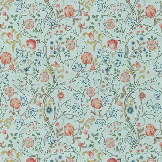 Morris & Co Mary Isobel Wallpaper - Silk Blue/Pink Sample