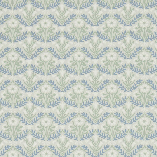 Morris & Co Bellflowers Wallpaper - Grey/Fennel Sample