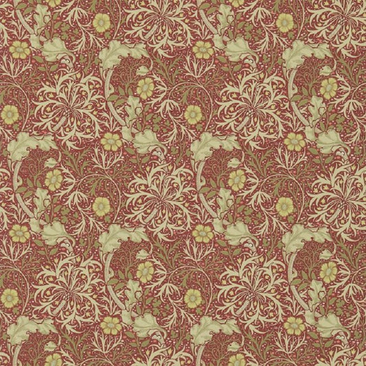 Morris & Co Seaweed Wallpaper - Red/Gold Sample