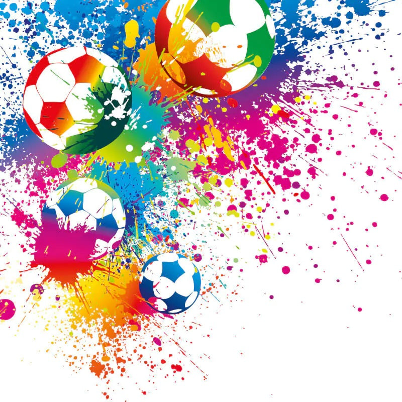 Origin Football Splash Wall Mural Multi | Mural Wallpaper – Decorating ...