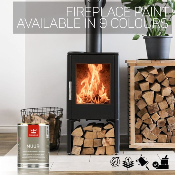 Muuri Ash Tikkurila Muuri - Fireplace and Firewall Paint | Decorating Centre Online