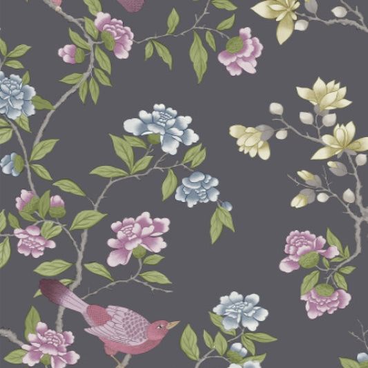 Little Greene Aderyn Wallpaper Sample - Arquerite Dark