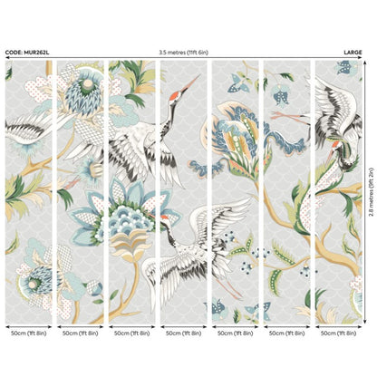 Origin Cranes In Flight Wall Mural