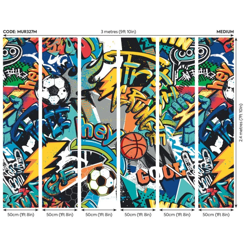 Origin Sports Graffiti Wall Mural