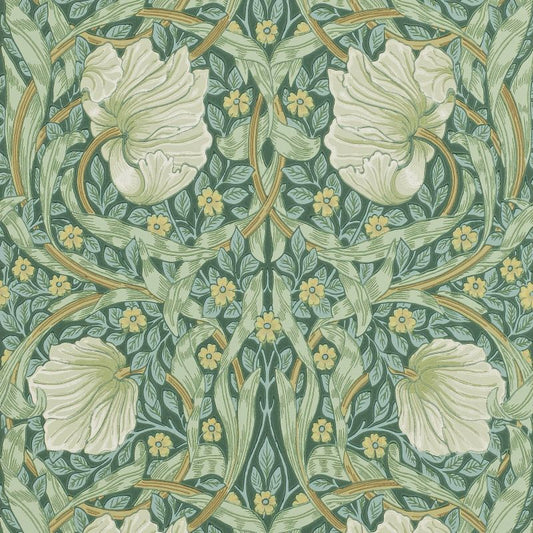 Morris & Co Pimpernel Wallpaper - Privet/Slate Sample