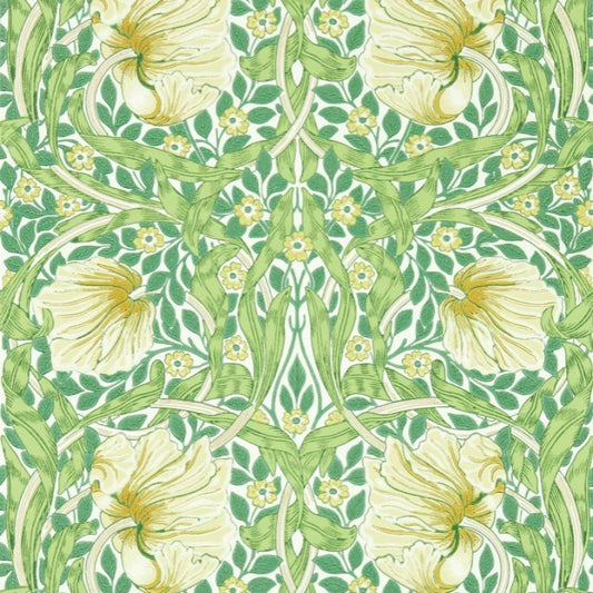 Morris & Co Pimpernel Wallpaper - Weld/Leaf Green Sample