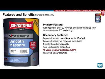 Johnstone's Trade Stormshield Smooth Masonry Paint - Colour Match