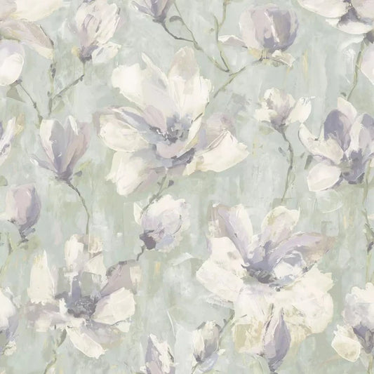 Camille Floral Wallpaper -  Sage Sample