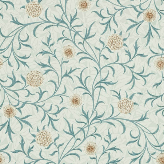Morris & Co Scroll Wallpaper - Loden/Slate Sample