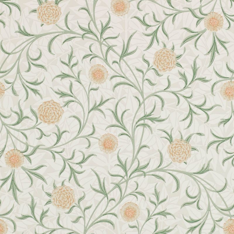 Morris & Co Scroll Wallpaper - Thyme/Pear Sample