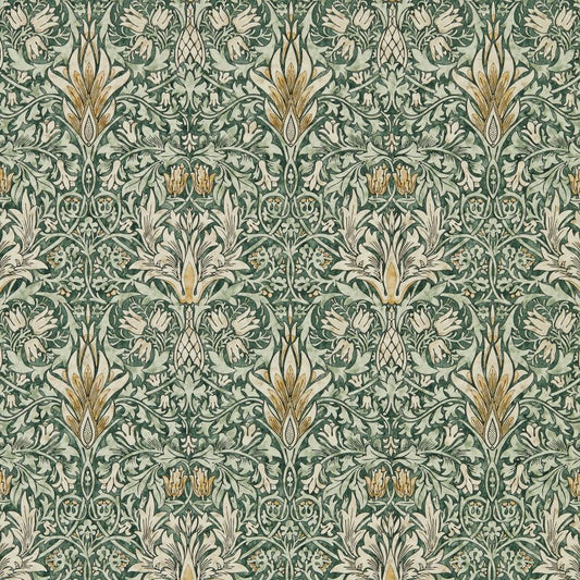 Morris & Co Snakeshead Wallpaper - Forest/Thyme Sample