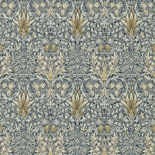 Morris & Co Snakeshead Wallpaper - Indigo/Cumin Sample