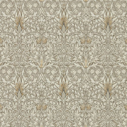 Morris & Co Snakeshead Wallpaper - Stone/Cream Sample